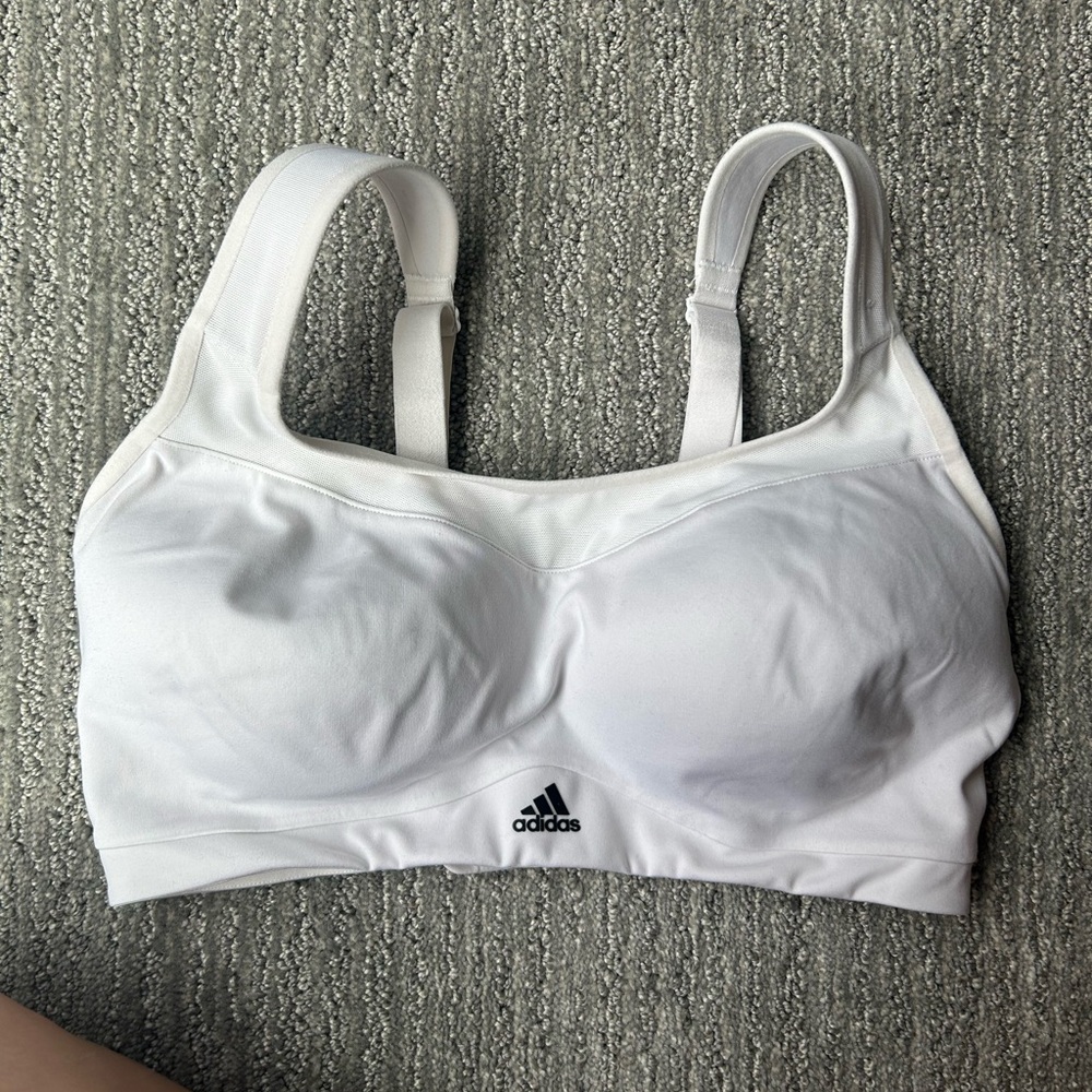 Adidas white sports bra